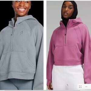 Lululemon Scuba Half Zip Sweatshirts Bundle Velvet Dust & Peloton Belgian Blue